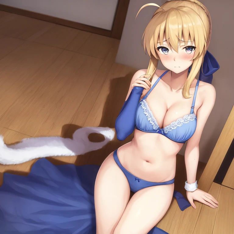 [Holara] Fate Saber Anime style Bra Embarrassed Indoor [Illustration]